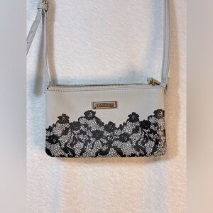 Tahari - Gray with Black Lace Handbag